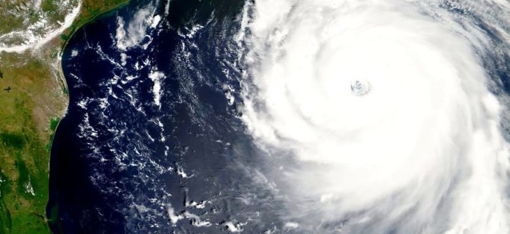 Hurricane Laura impacting Louisiana