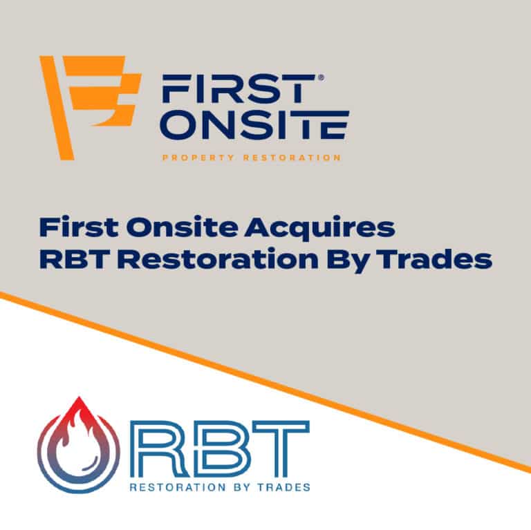 Logo de RBT restauration By Trades — maintenant partie de First Onsite Property restauration