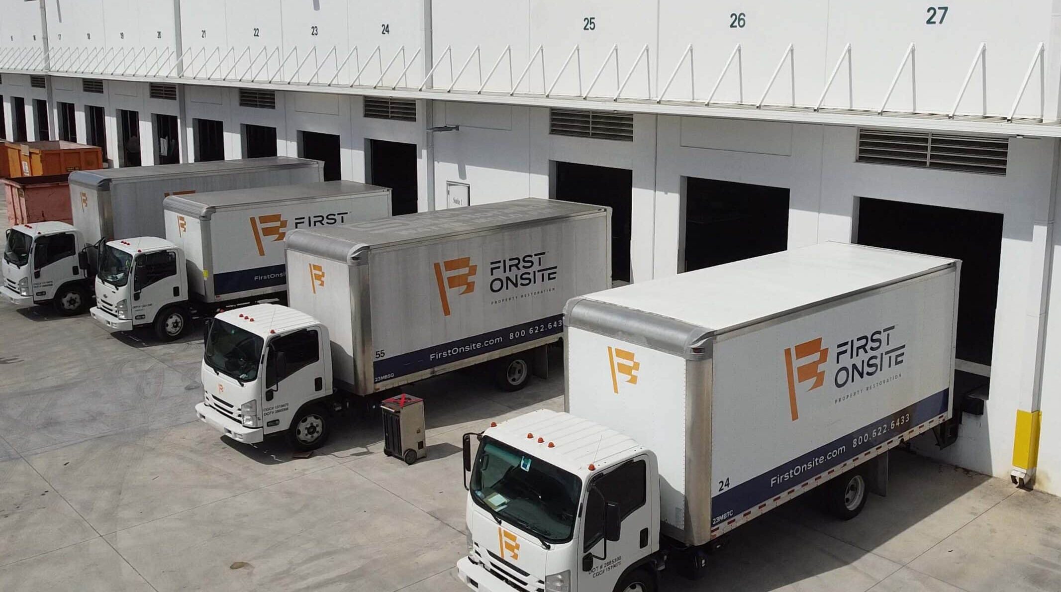 First Onsite flotte de camions sur place