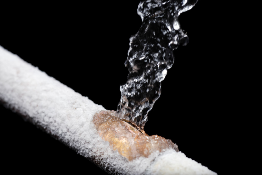 frozen pipe bursting open